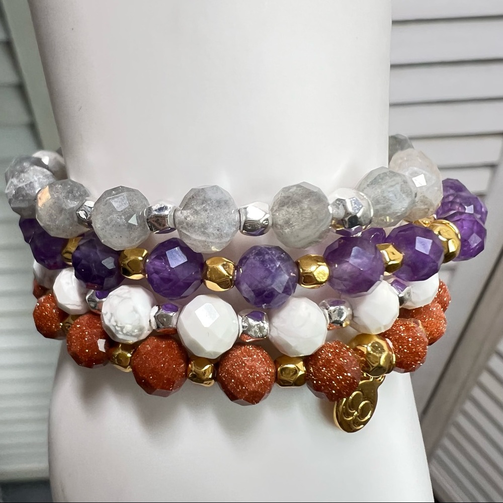 GORJANA Set of 4 Mixed Beaded Bracelets NWOT - Picture 3 of 12